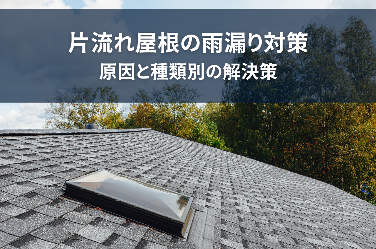 片流れ屋根雨漏り対策｜原因と種類別の解決策を解説 画像