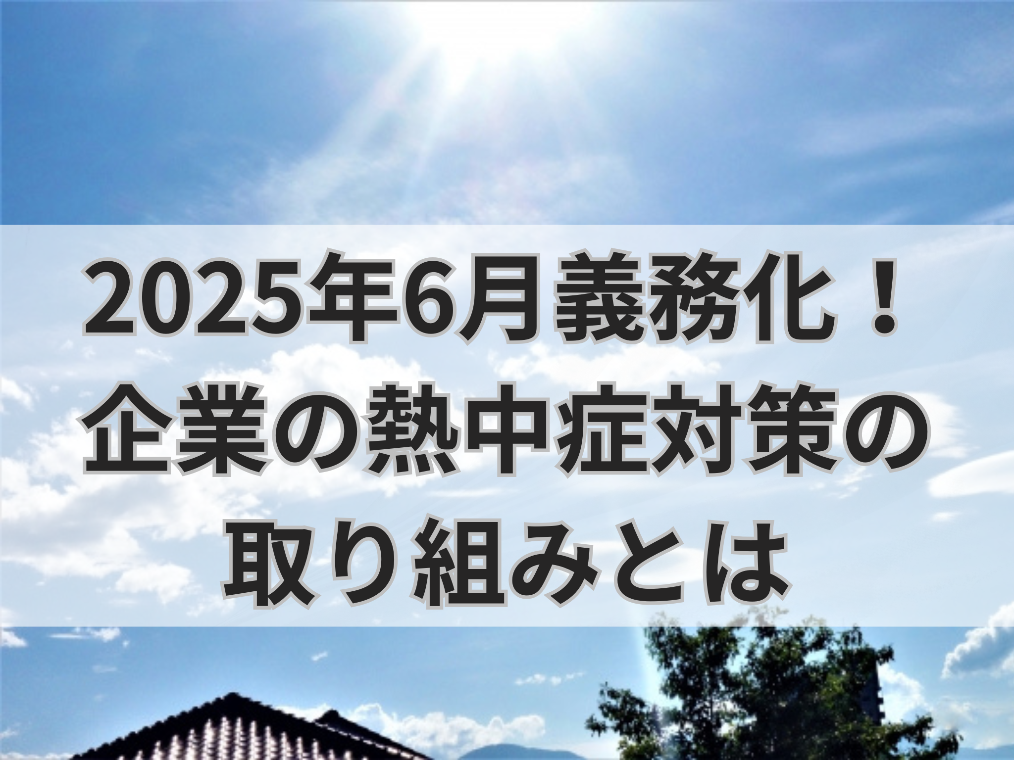 2025年6月義務化！企業の熱中症対策の取り組みとは 画像